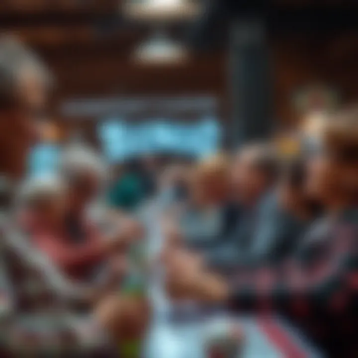 Bingo Community Engagement A group of enthusiastic players engaging in a fun bingo session