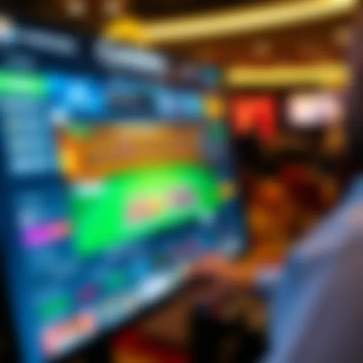 User interface of a popular casino site