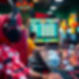 A vibrant depiction of popular betting games in Vietnam.