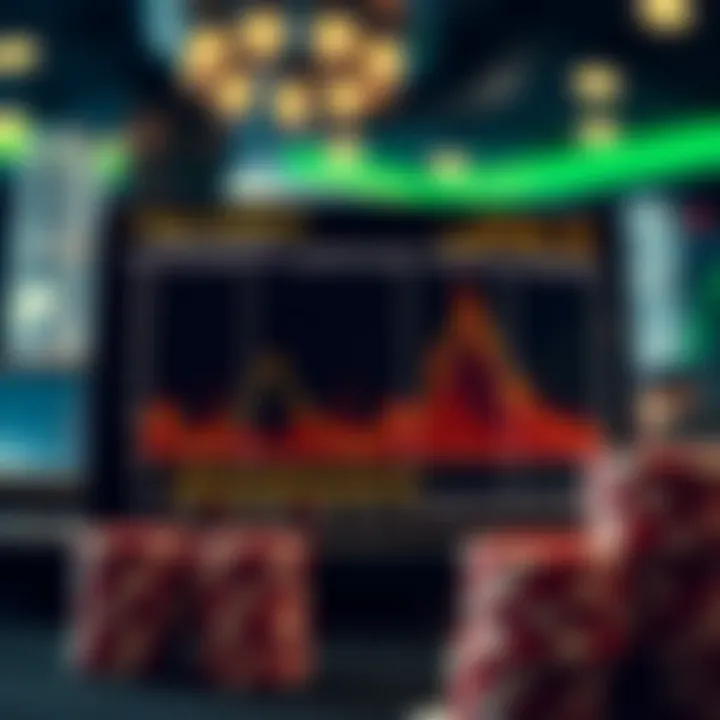 A statistical analysis graph highlighting key metrics in online blackjack.