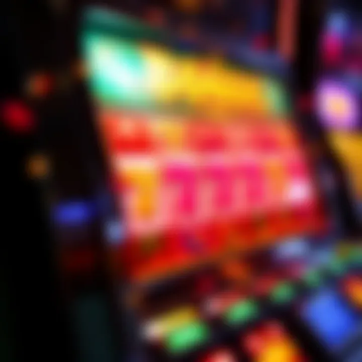 An illustration depicting the excitement of winning in a free slot machine bonus round