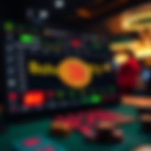 Cryptocurrency gambling site interface