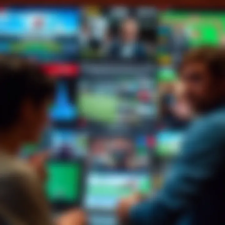 A collage of diverse betting platforms illustrating unique user experiences.