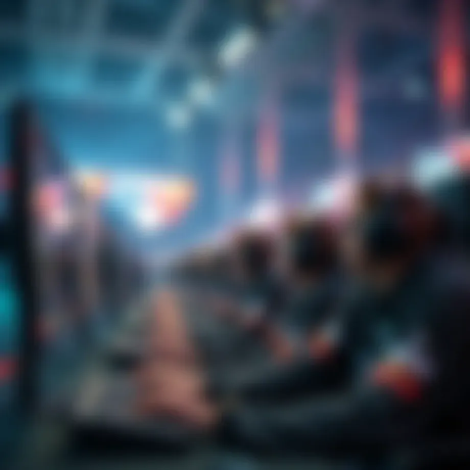 Competitive gaming atmosphere at a major esports event