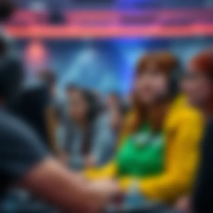 Diverse community engaged in an esports tournament