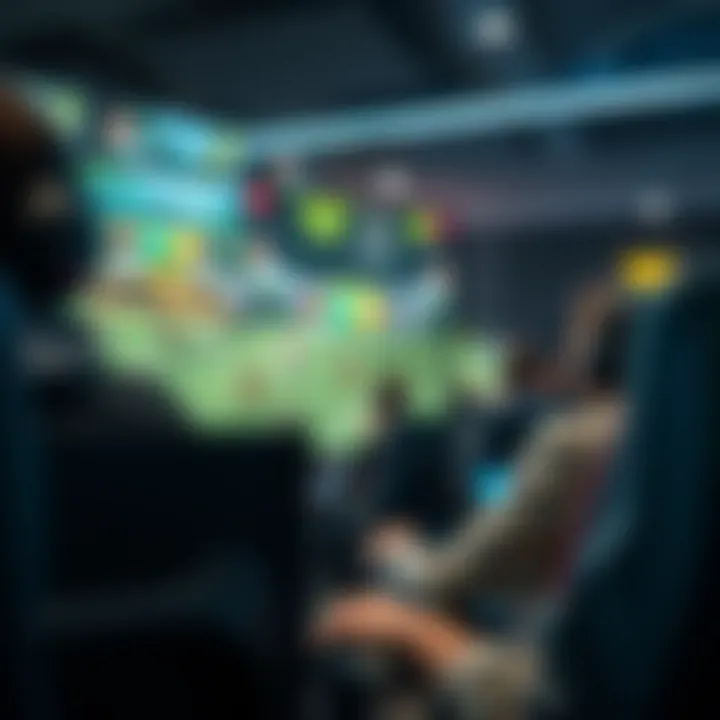 Strategic gameplay displayed on screen during a match