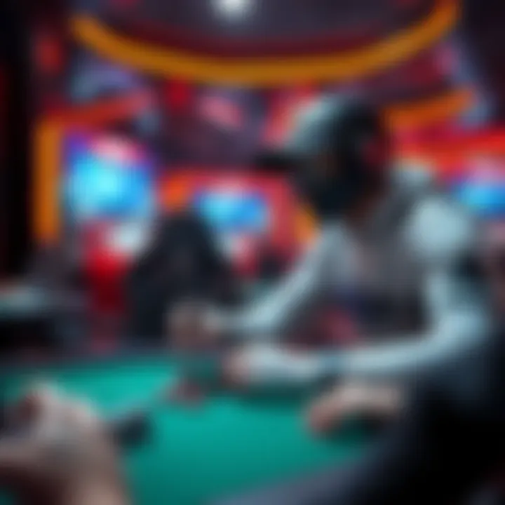 A futuristic concept art depicting trends in poker gaming