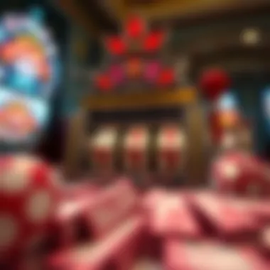 Intricate design of a classic slot machine