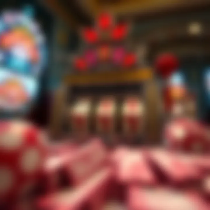 Intricate design of a classic slot machine