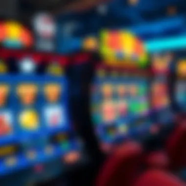 Vibrant colors of free slot games on a screen