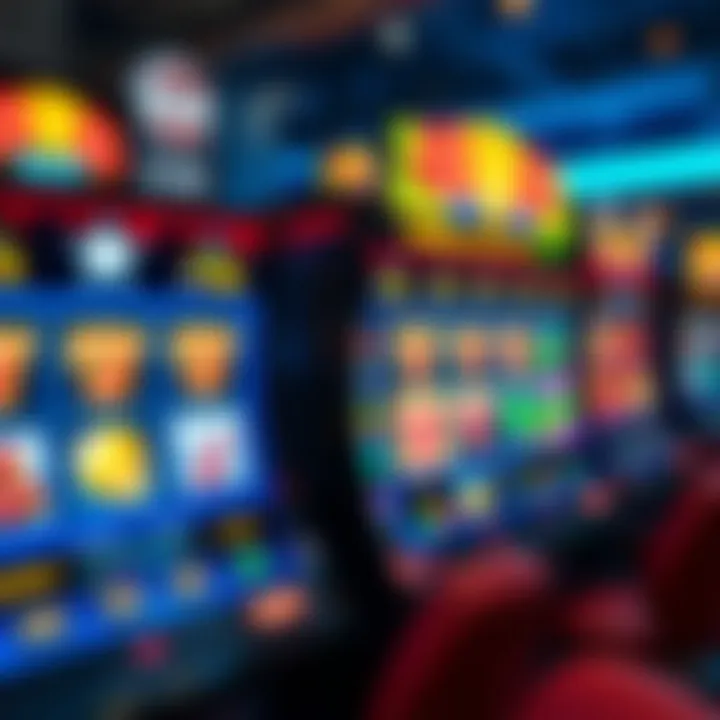 Vibrant colors of free slot games on a screen