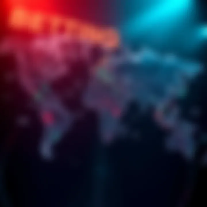 Global map highlighting international betting markets