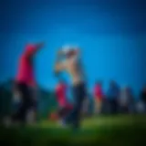 Golf tournament showcasing players in action