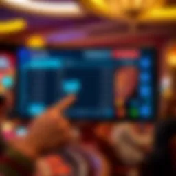 Illustration of a digital wallet interface showcasing PayPal transactions in a live casino setting