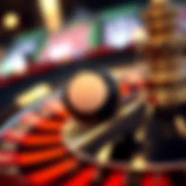 The Excitement of the Spin Close-up of a spinning roulette ball on the wheel