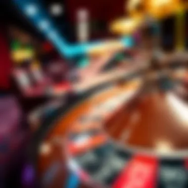 The Thrill of Roulette Close-up of a roulette wheel spinning in a casino