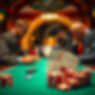 An artistic representation of poker strategies and tactics
