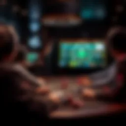 A captivating illustration of virtual poker gameplay