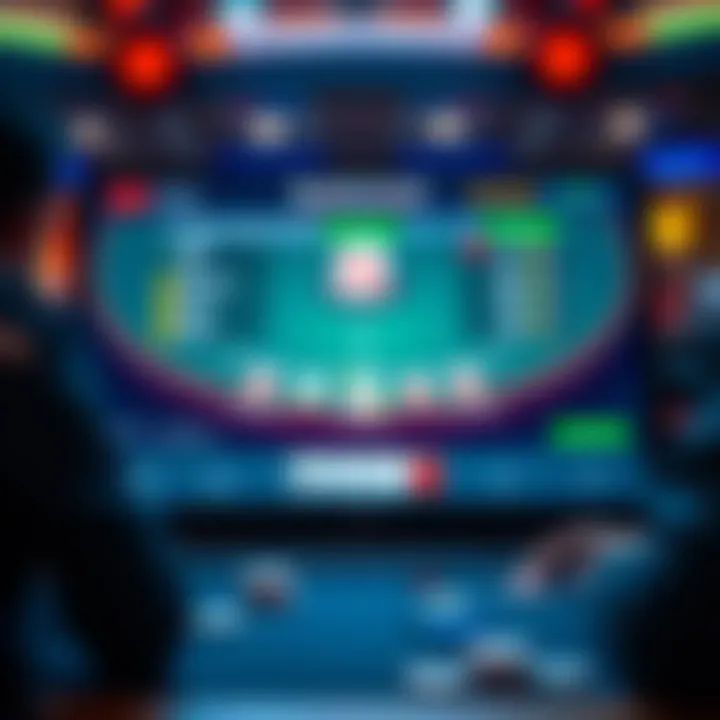 Online blackjack platform interface