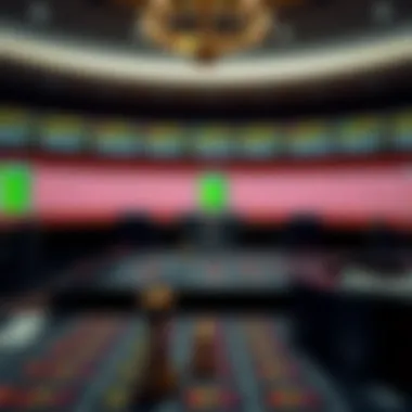 Strategic betting patterns displayed on a gaming table