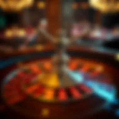 Elegant roulette wheel with vibrant colors