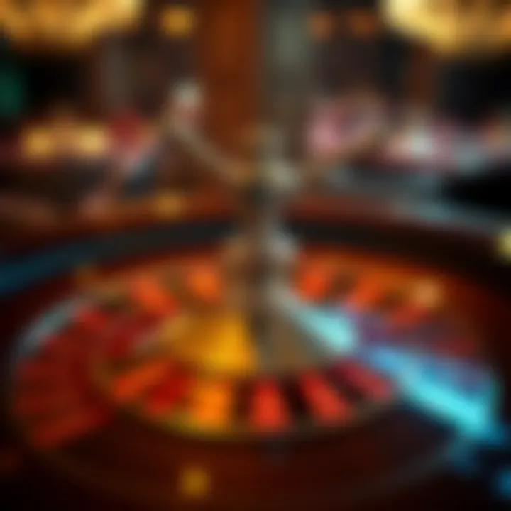 Elegant roulette wheel with vibrant colors