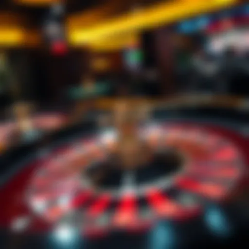 Online Roulette Table Interface An intricate online roulette table interface displaying vibrant colors and game elements