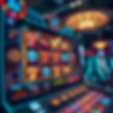 A sophisticated digital interface showcasing modern online slot technology