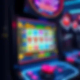 Illustration of an online slot machine interface