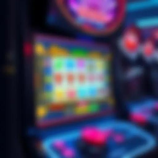 Illustration of an online slot machine interface