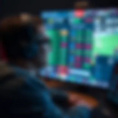 A user experiencing a thrilling online sports betting environment