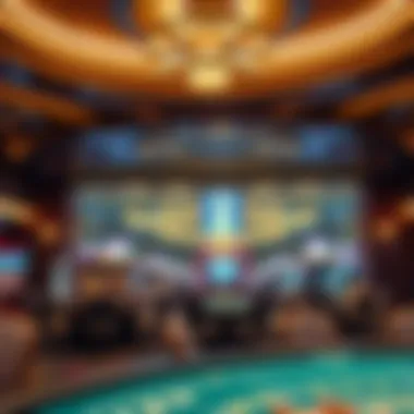 Luxurious Casino Interior A captivating view of a luxurious casino interior