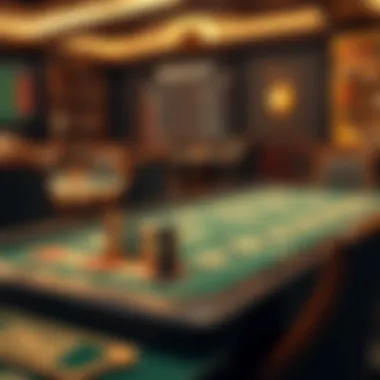 Strategic Betting Game Table A strategic game table showcasing various betting strategies