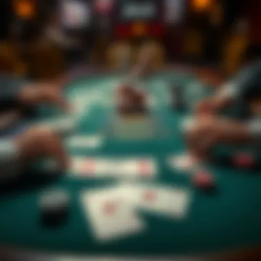 Understanding Poker Strategies A strategic card layout on a poker table