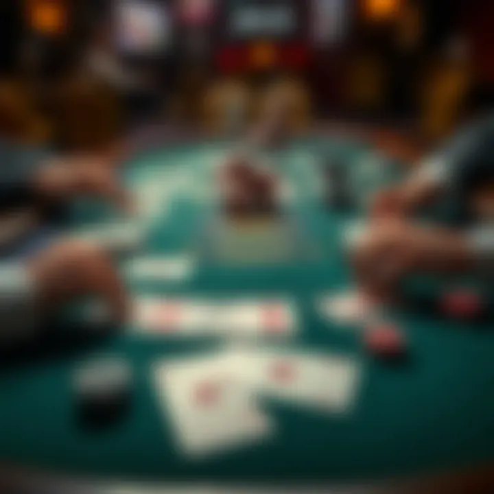 Understanding Poker Strategies A strategic card layout on a poker table