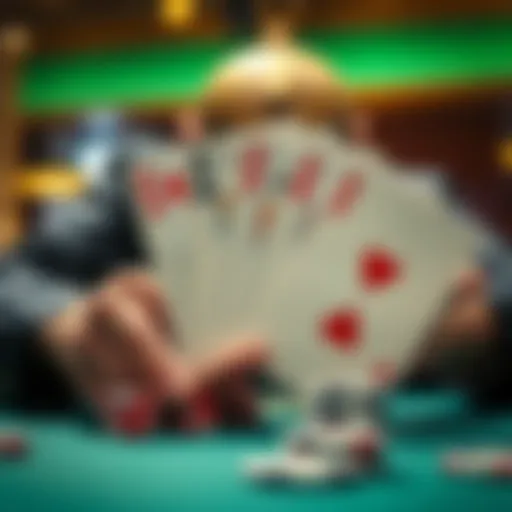 Visual representation of a royal flush in poker