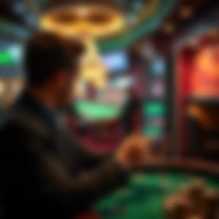 User navigating the Unibet casino app interface