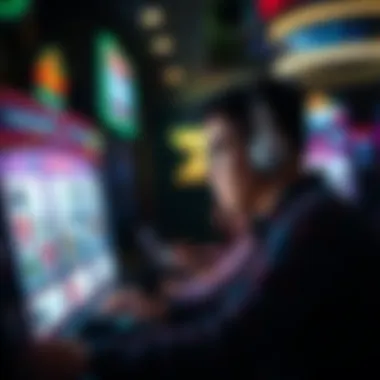 Player Engagement in Video Poker A player focused on the video poker screen