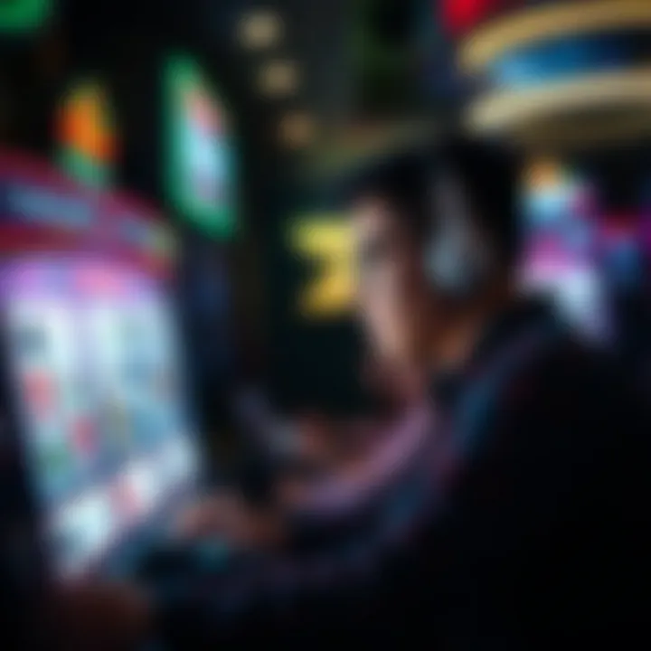 Player Engagement in Video Poker A player focused on the video poker screen